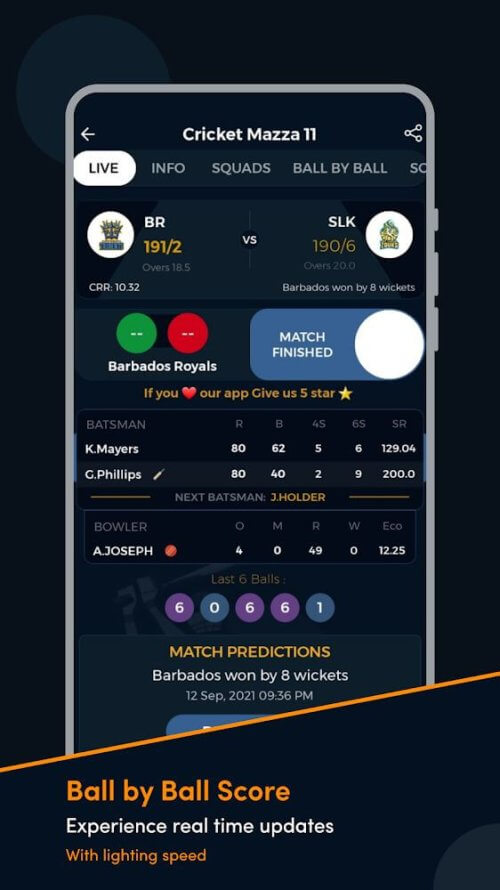 Cricket Mazza 11 Live Line Скриншот 4