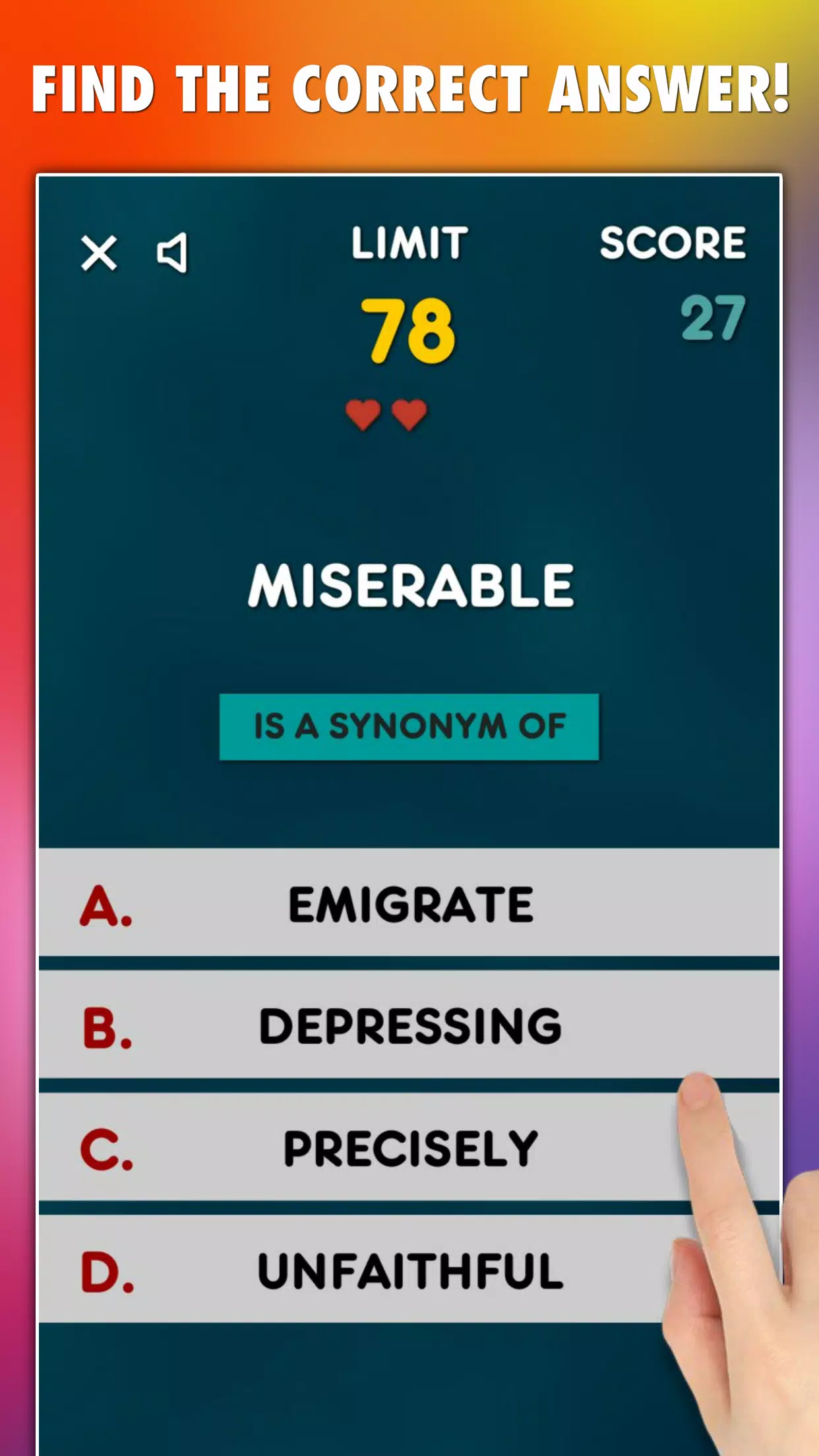 Synonyms Game Screenshot 1