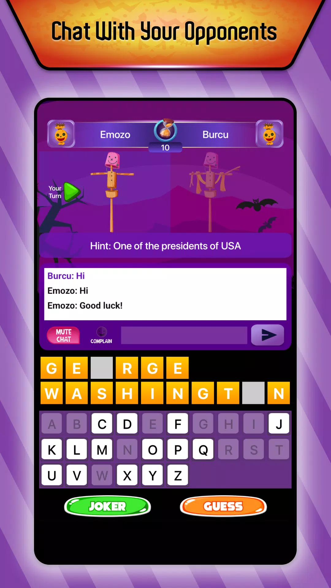 Online Hangman Word Game Скриншот 1