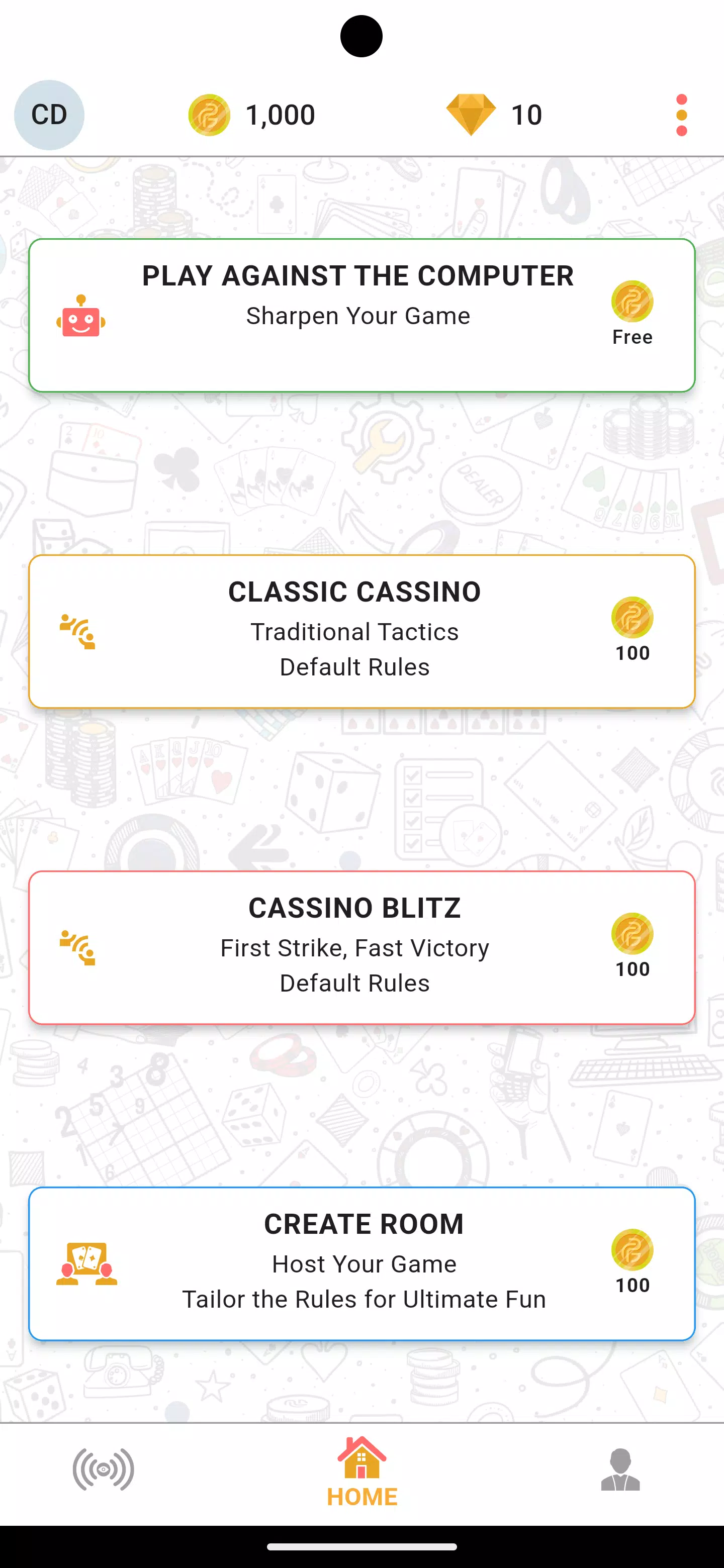Pocket Cassino Скриншот 1