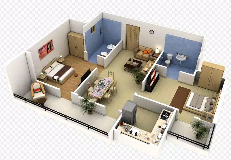 3D small house design Captura de pantalla 1