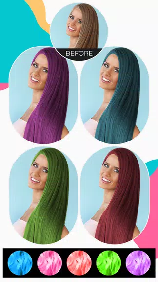 Hair Color Changer Editor Скриншот 2