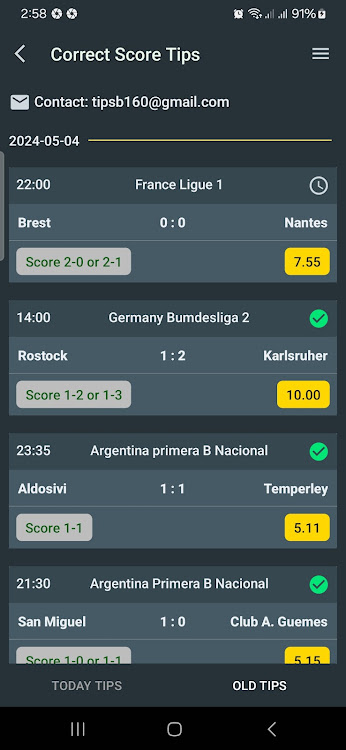 Betting Tips Correct Score應用截圖第4張