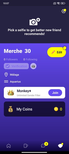 Monkey - random video chat 스크린샷 1