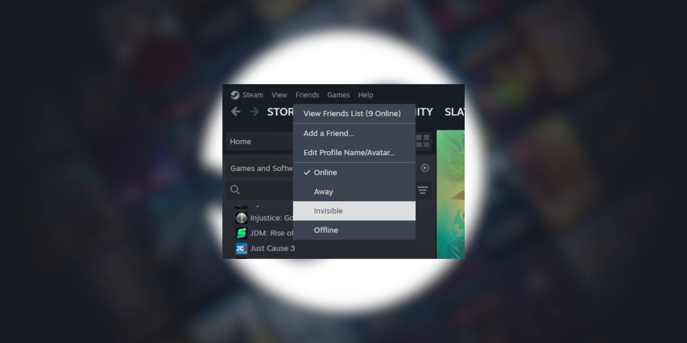 如何在Steam上離線出現