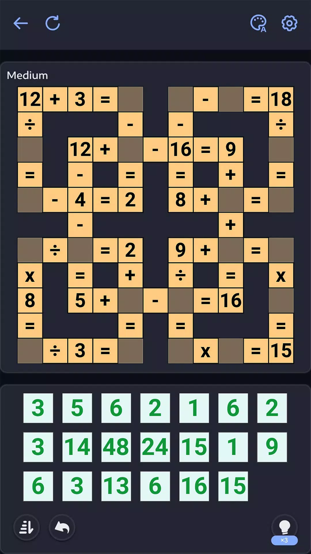 Crossmath - Math Puzzle Games Capture d'écran 2