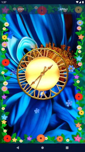 Blue Flowers Live Wallpaper Ảnh chụp màn hình 3