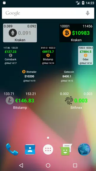 Bitcoin Ticker Widget Ảnh chụp màn hình 1