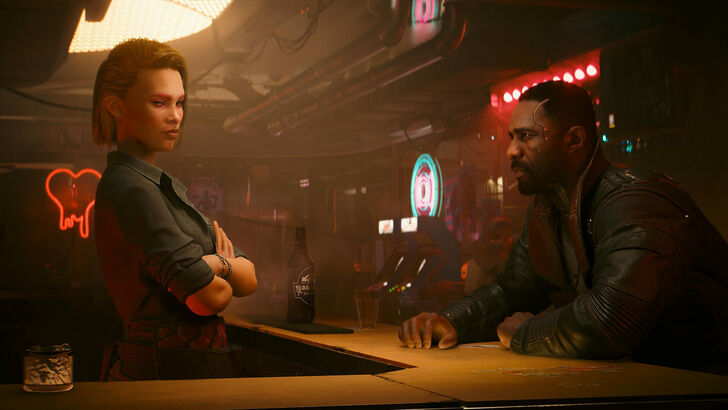 Idris Elba Eyes Cyberpunk Live-Action с Киану Ривзом 