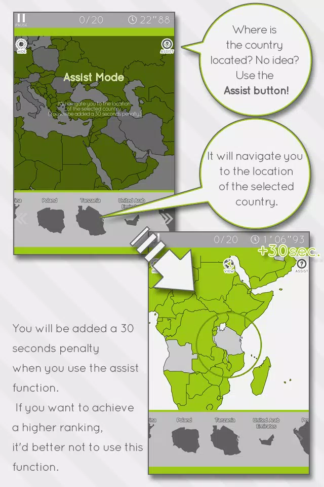 E. Learning World Map Puzzle Скриншот 3