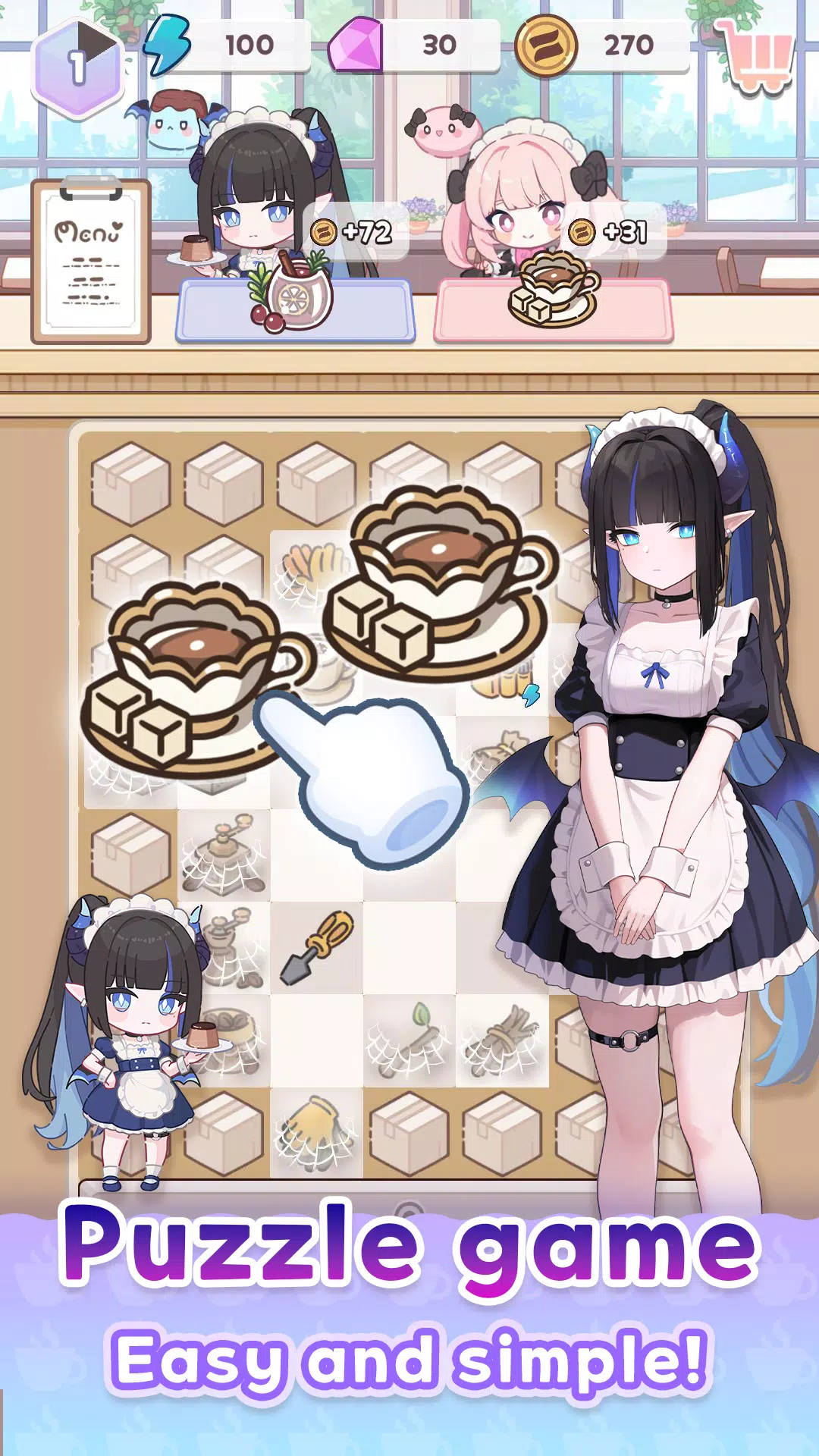 Merge Maid Cafe - Isekai Story Capture d'écran 4