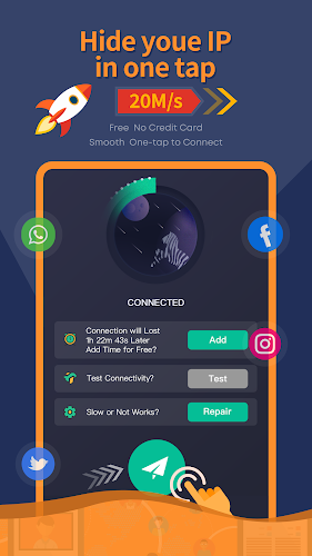Zebra Proxy - Safe & Fast VPN Captura de tela 2