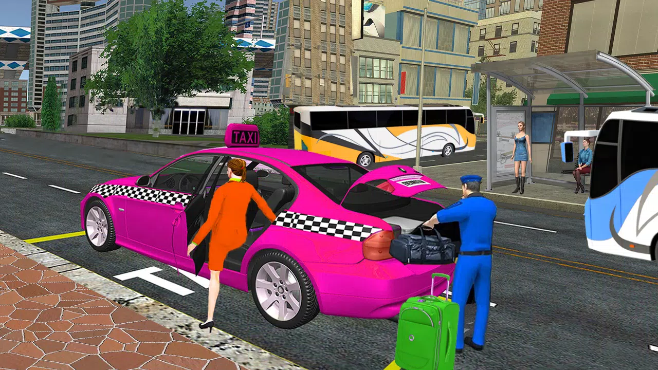 City Taxi Games-Taxi Car Games Captura de pantalla 4