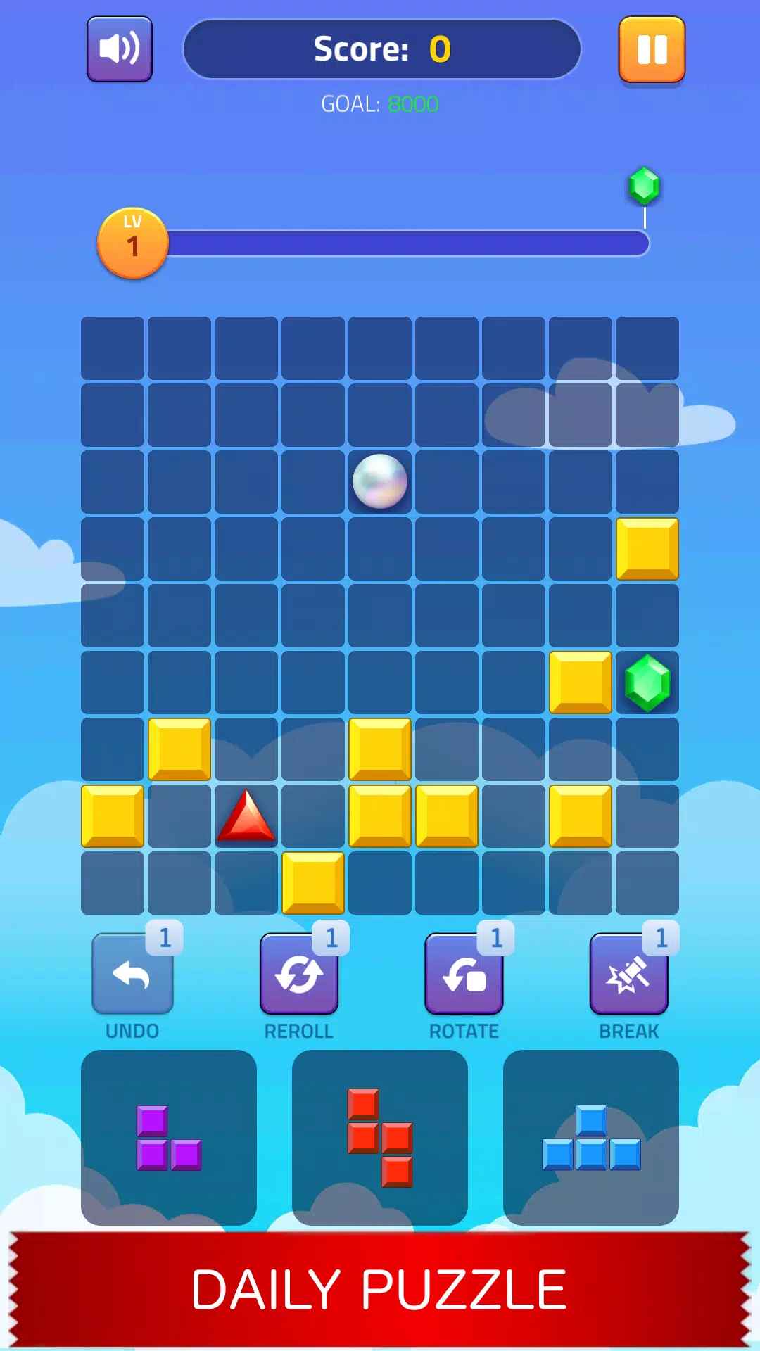Block Puzzle - Gems Adventure Скриншот 4
