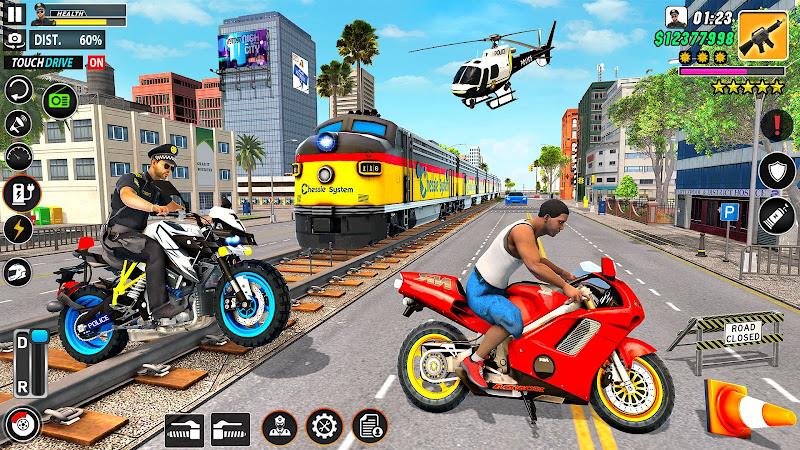 Police Motor Bike Crime Chase Tangkapan skrin 2