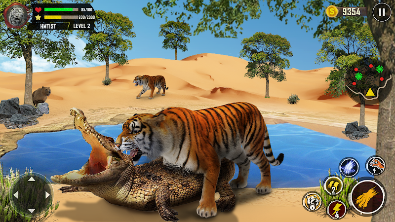 Tiger Simulator 3D Animal Game Скриншот 2