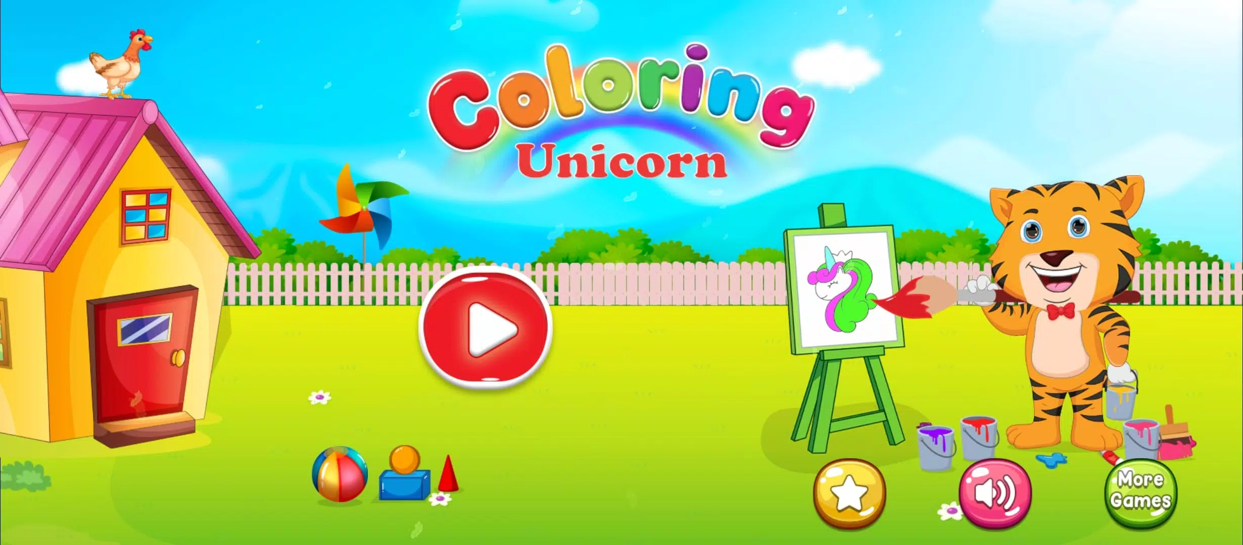 Little Unicorn Coloring Pages Скриншот 1