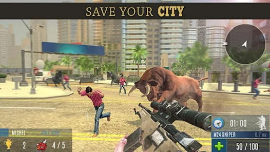 Angry Bull Attack Shooting應用截圖第3張
