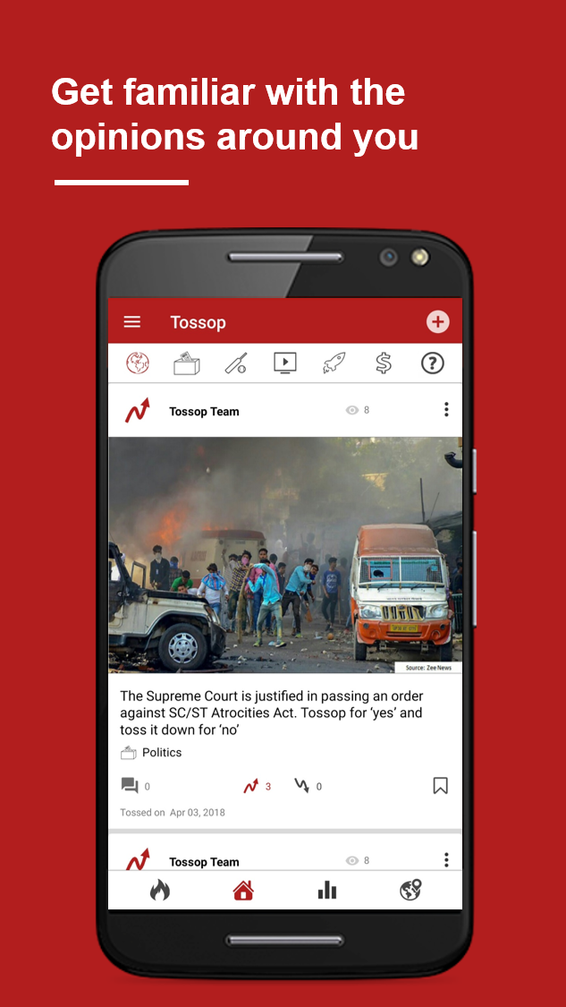 Tossop – Opinion Sharing & Learning App Schermafbeelding 2