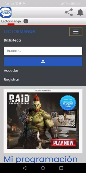 image: Lectormanga App Screenshot