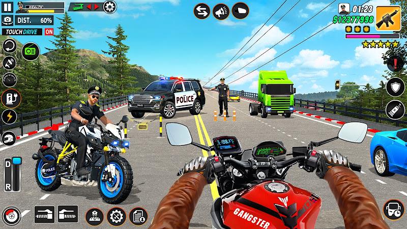 Police Motor Bike Crime Chase Tangkapan skrin 3