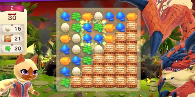 Teka -teki Monster Hunter: Kepulauan Felyne membolehkan anda memadankan jubin untuk menyelamatkan catizens dari raksasa, sekarang di iOS dan Android