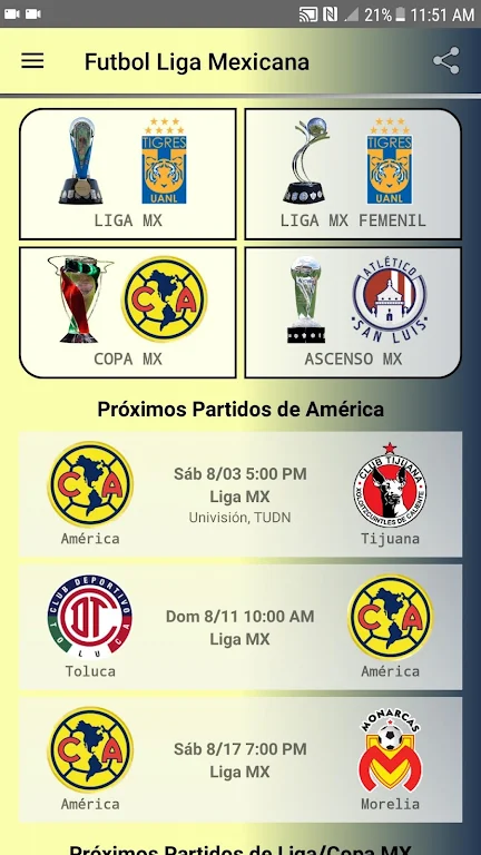SoccerLair Mexican Leagues স্ক্রিনশট 2