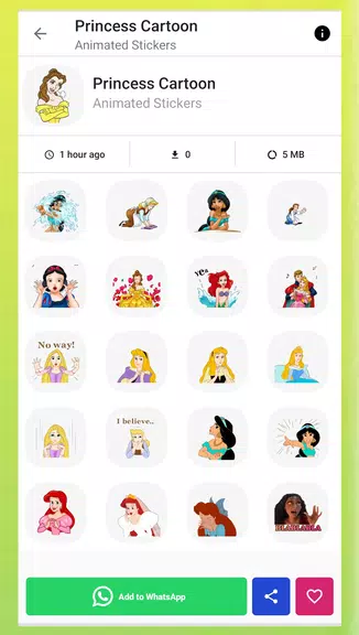 Princess Animated Stickers Screenshot 2