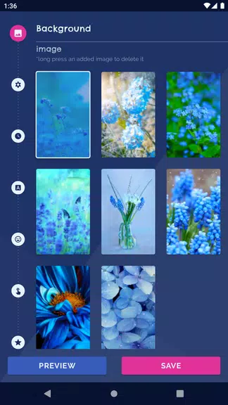 Blue Flowers Live Wallpaper Ảnh chụp màn hình 1