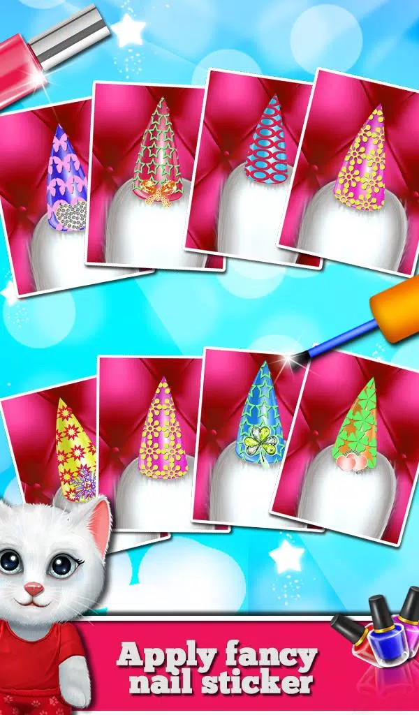 Kitty Nail Salon Daycare Cute Captura de pantalla 4