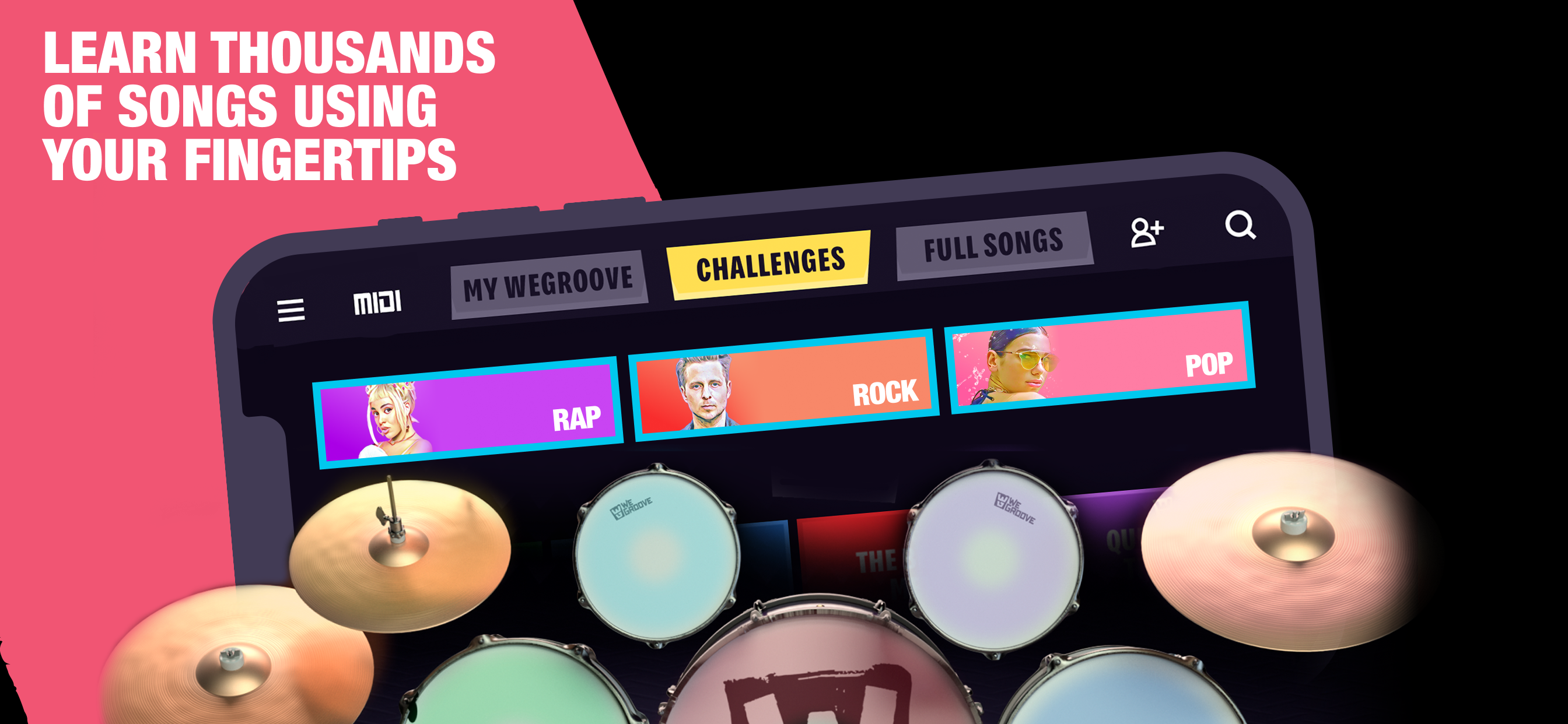 WeGroove: play & learn to drum Скриншот 3