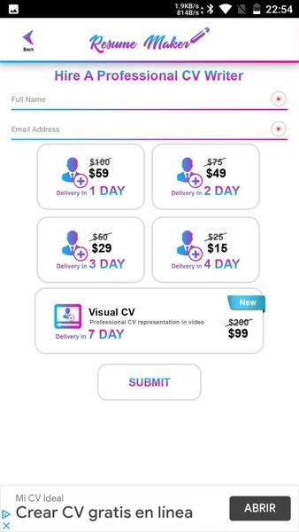 Resume Builder & CV maker :PDF Скриншот 2