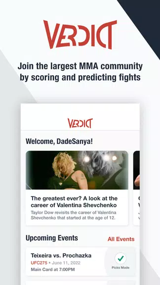 Verdict MMA Picks & Scoring スクリーンショット 3