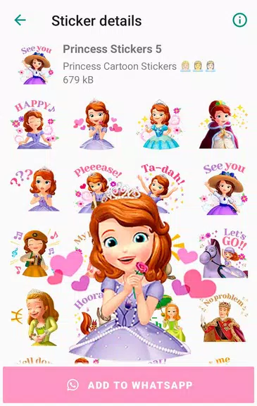 Princess Cartoon WAsticker應用截圖第4張