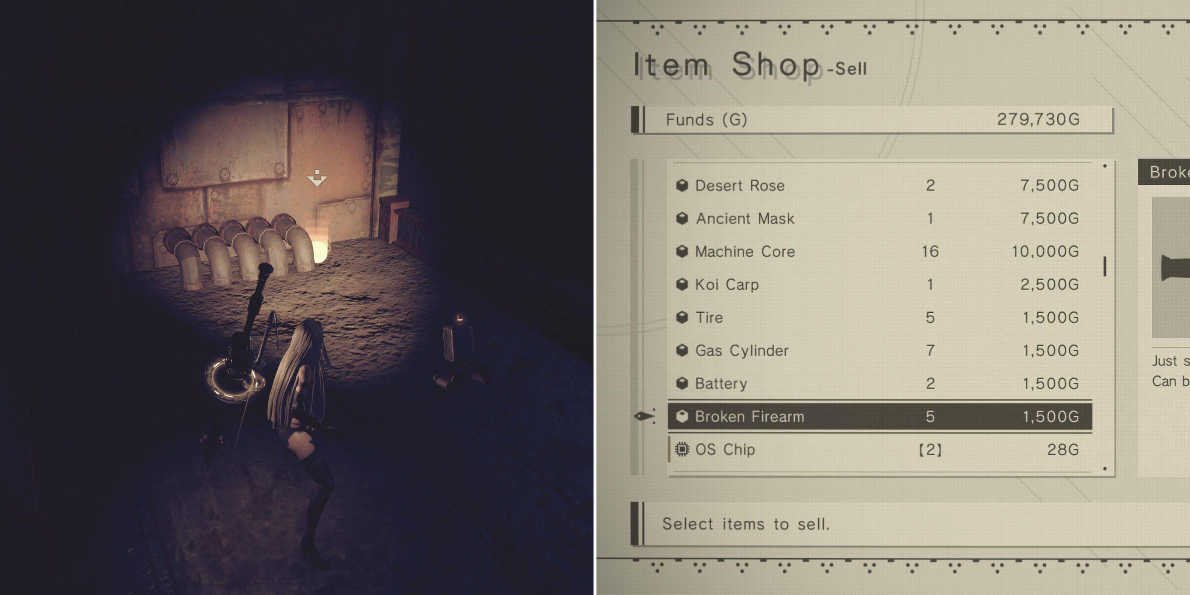 NIER：自动机 - 盈利销售的基本项目