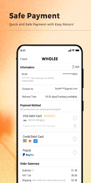 Wholee - Online Shopping App Zrzut ekranu 3