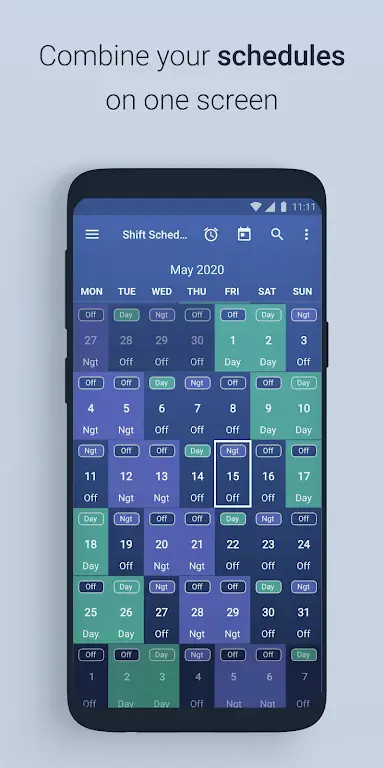 Shift Work Schedule Calendar ဖန်သားပြင်ဓာတ်ပုံ 2