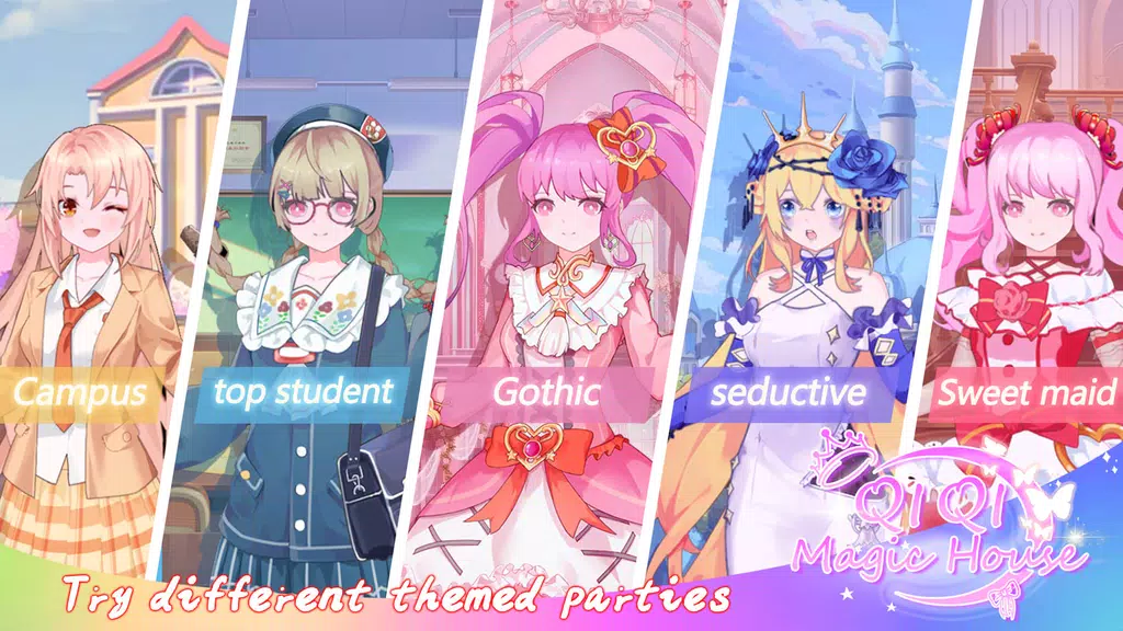 Qiqi Magic House: Drss Up Game Скриншот 1