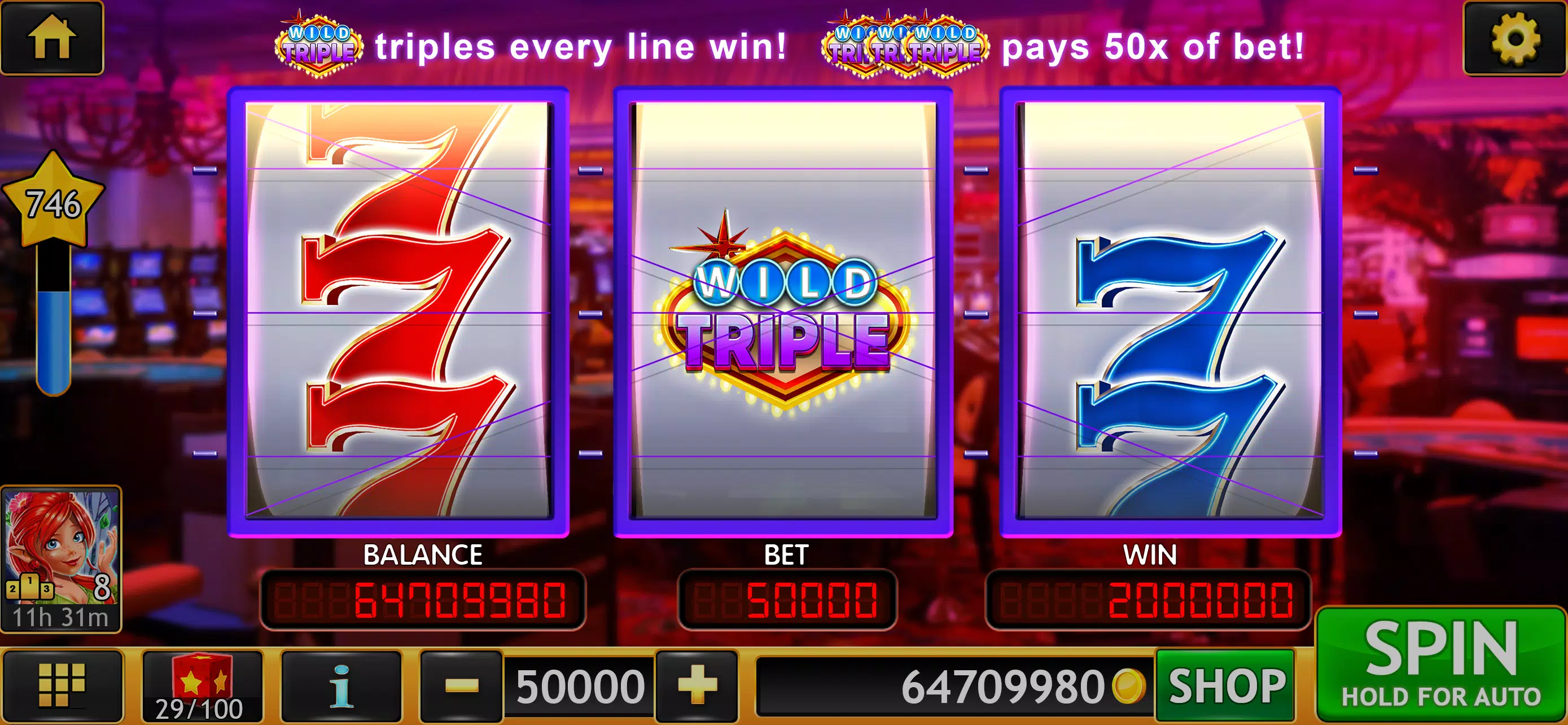Wild Triple 777 Slots Casino Скриншот 1