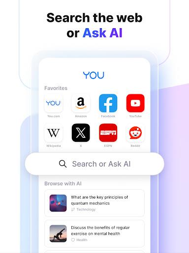 You.com AI Search and Browse Zrzut ekranu 2