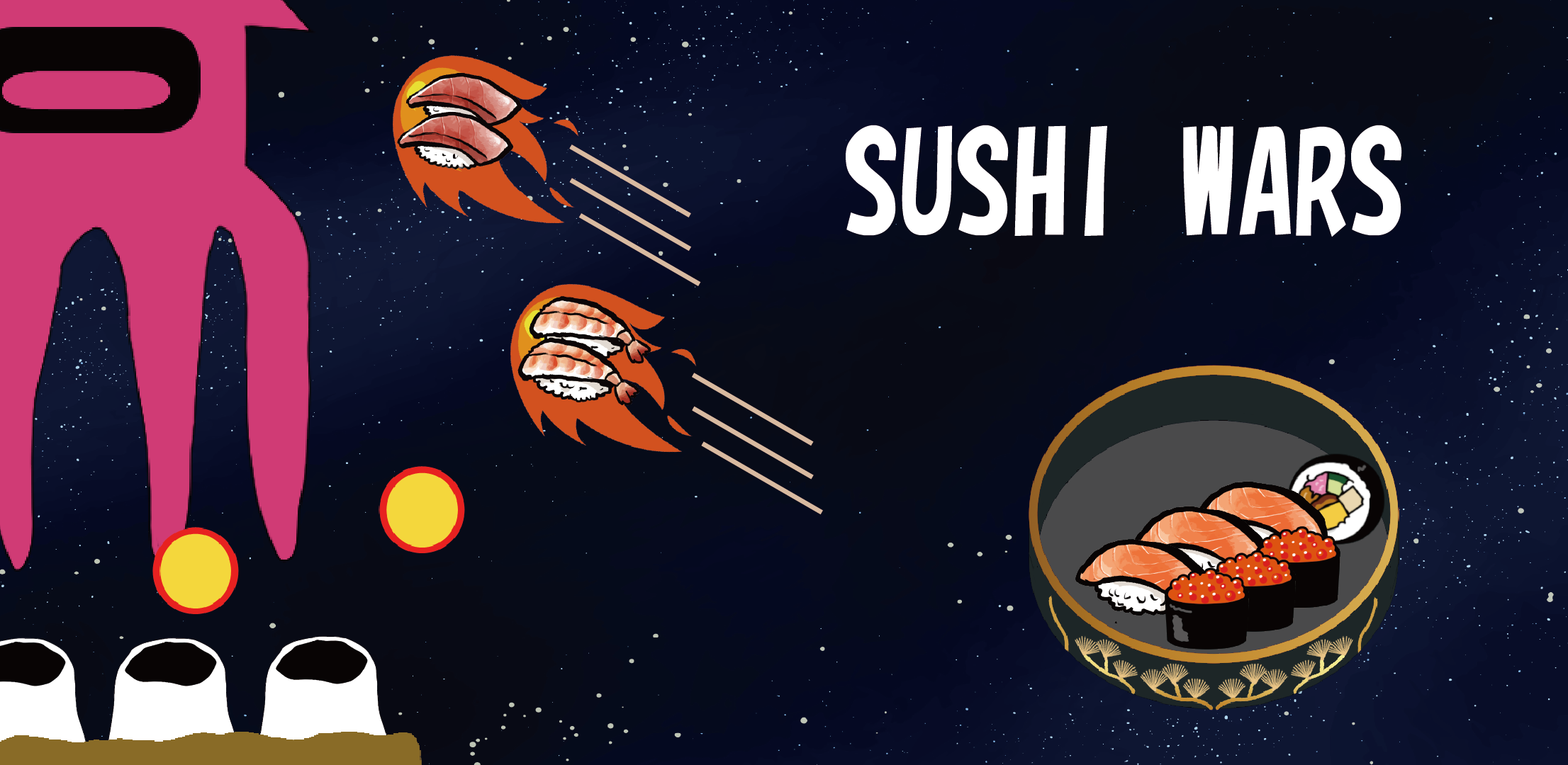 SUSHI WARS - easy shooter game- Tangkapan skrin 1