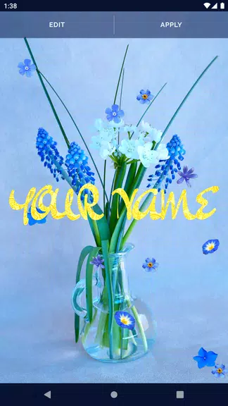 Blue Flowers Live Wallpaper Ảnh chụp màn hình 2