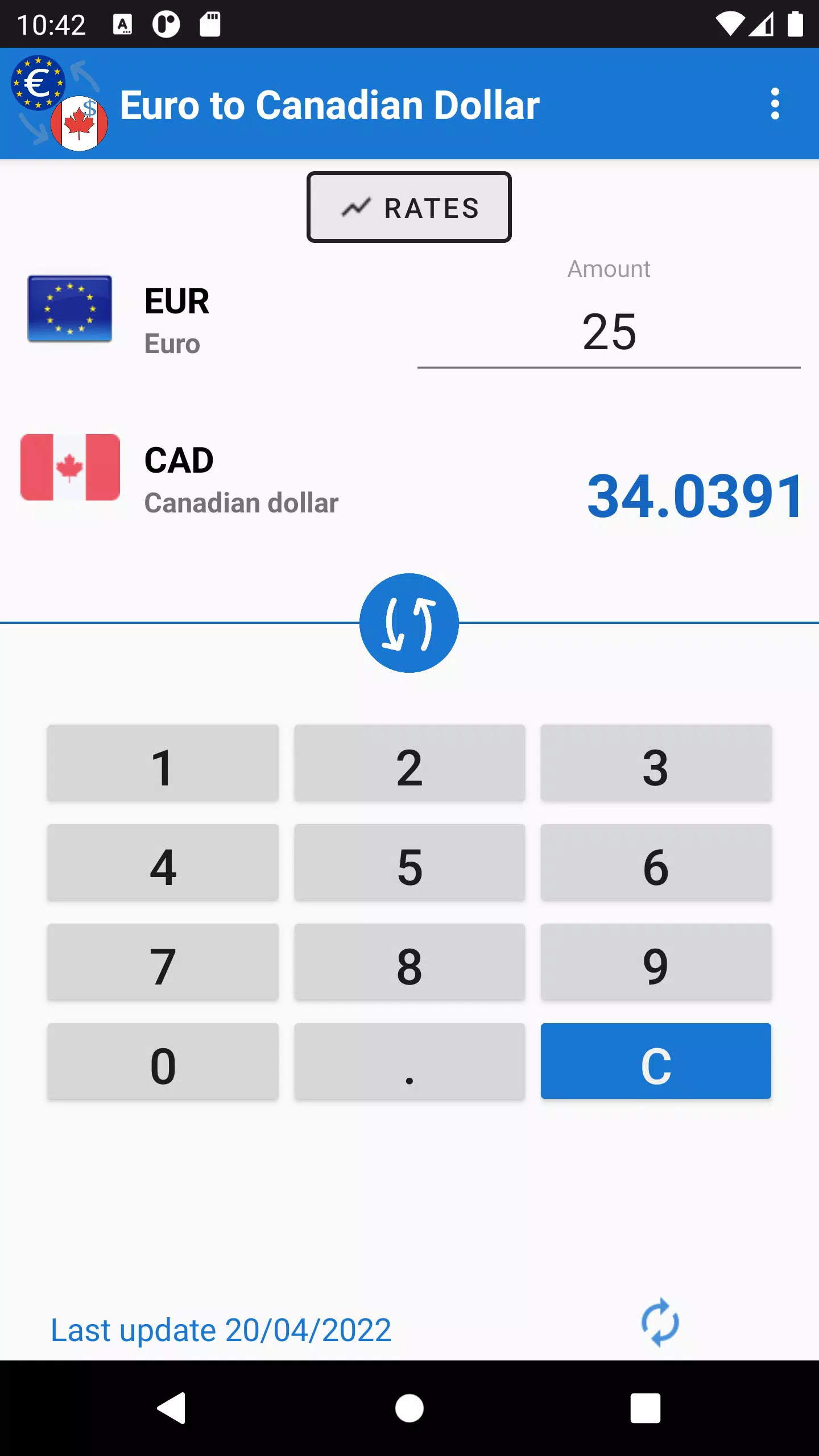 Schermata Euro to Canadian Dollar 1
