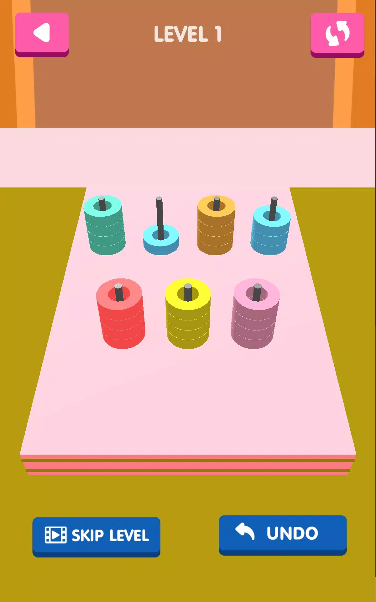 Hoop Color Stack Sort Скриншот 3