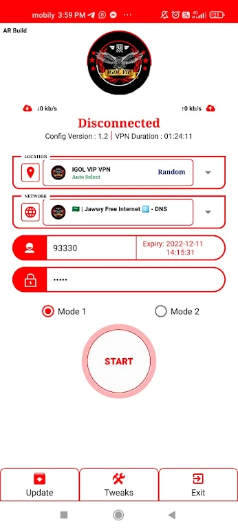 IGOL VIP - VPN Tangkapan skrin 1