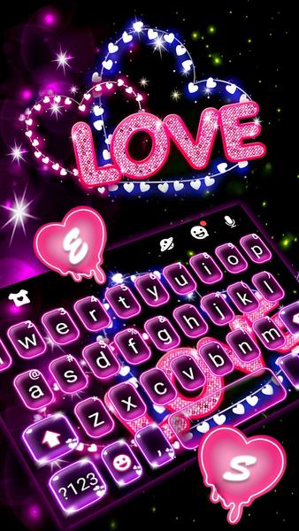 Teclado Neon Love Captura de tela 2