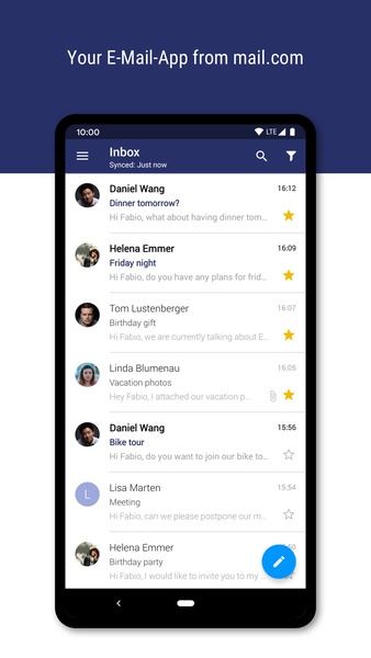 mail.com: Mail app & Cloud Screenshot 1