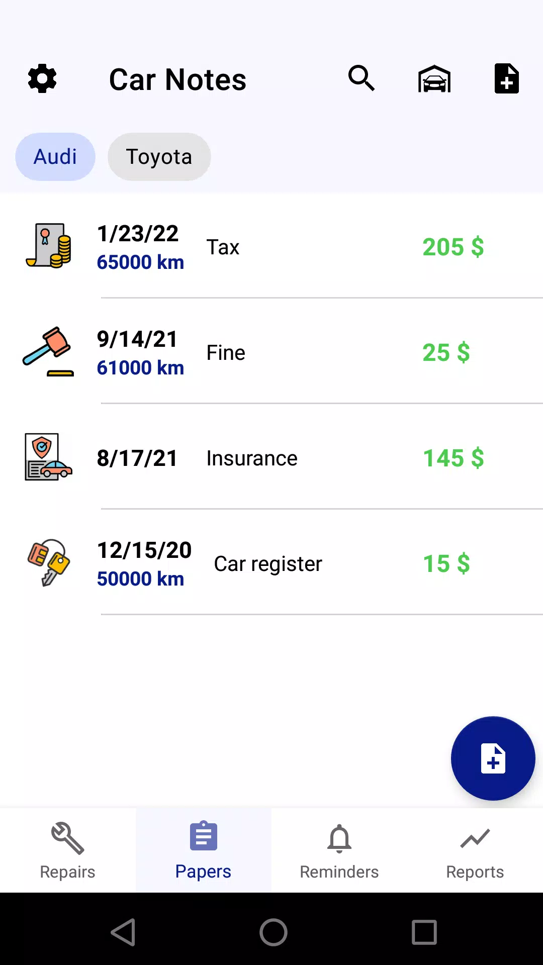 Car service tracker Captura de tela 2