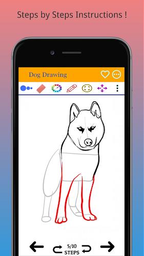 How to Draw Dog Step by Step Schermafbeelding 2