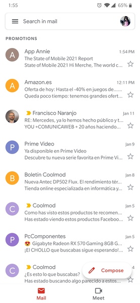 Gmail Captura de pantalla 1
